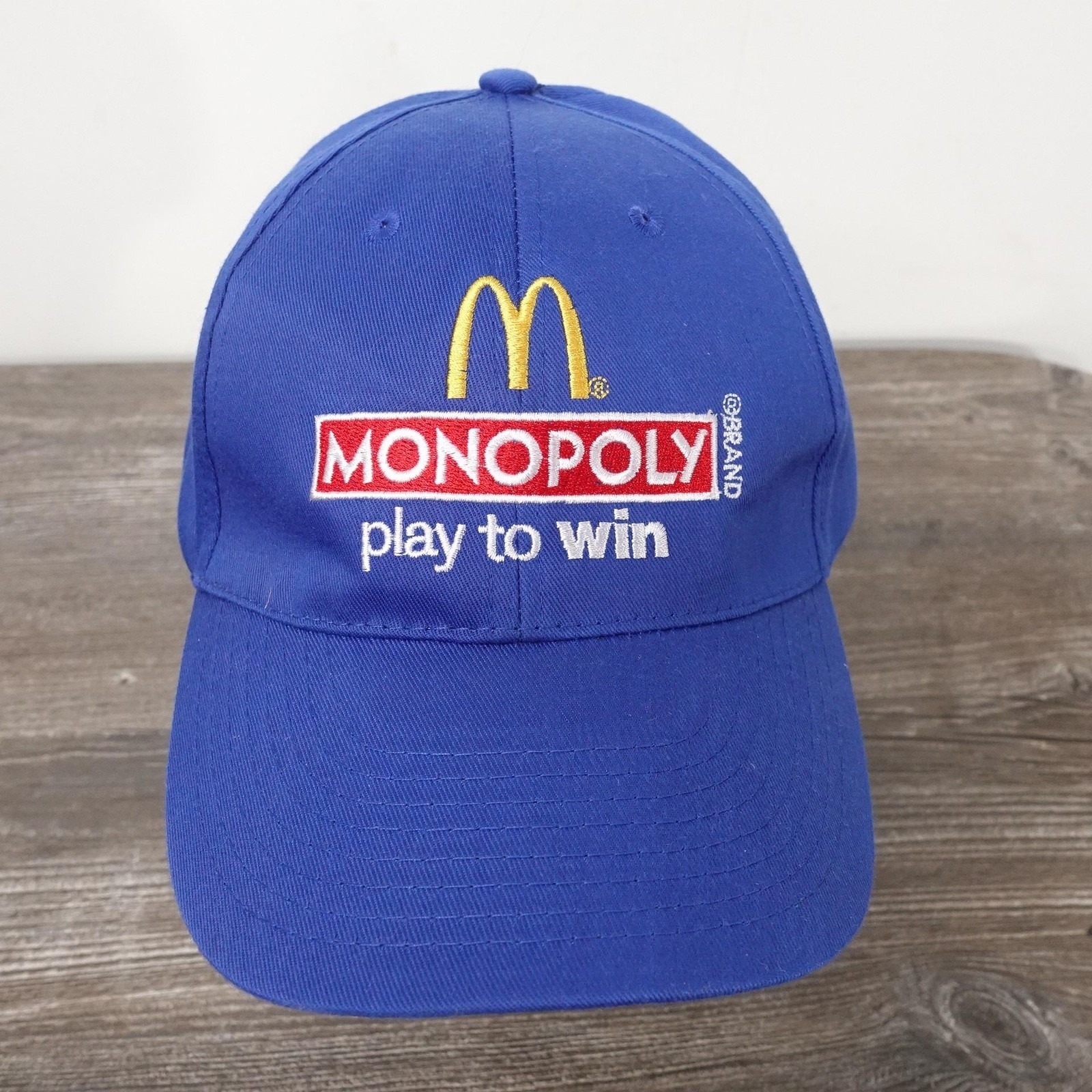 Mcdonalds Hat Cap Strap Back One Size Blue Monopoly Money Casual Mens